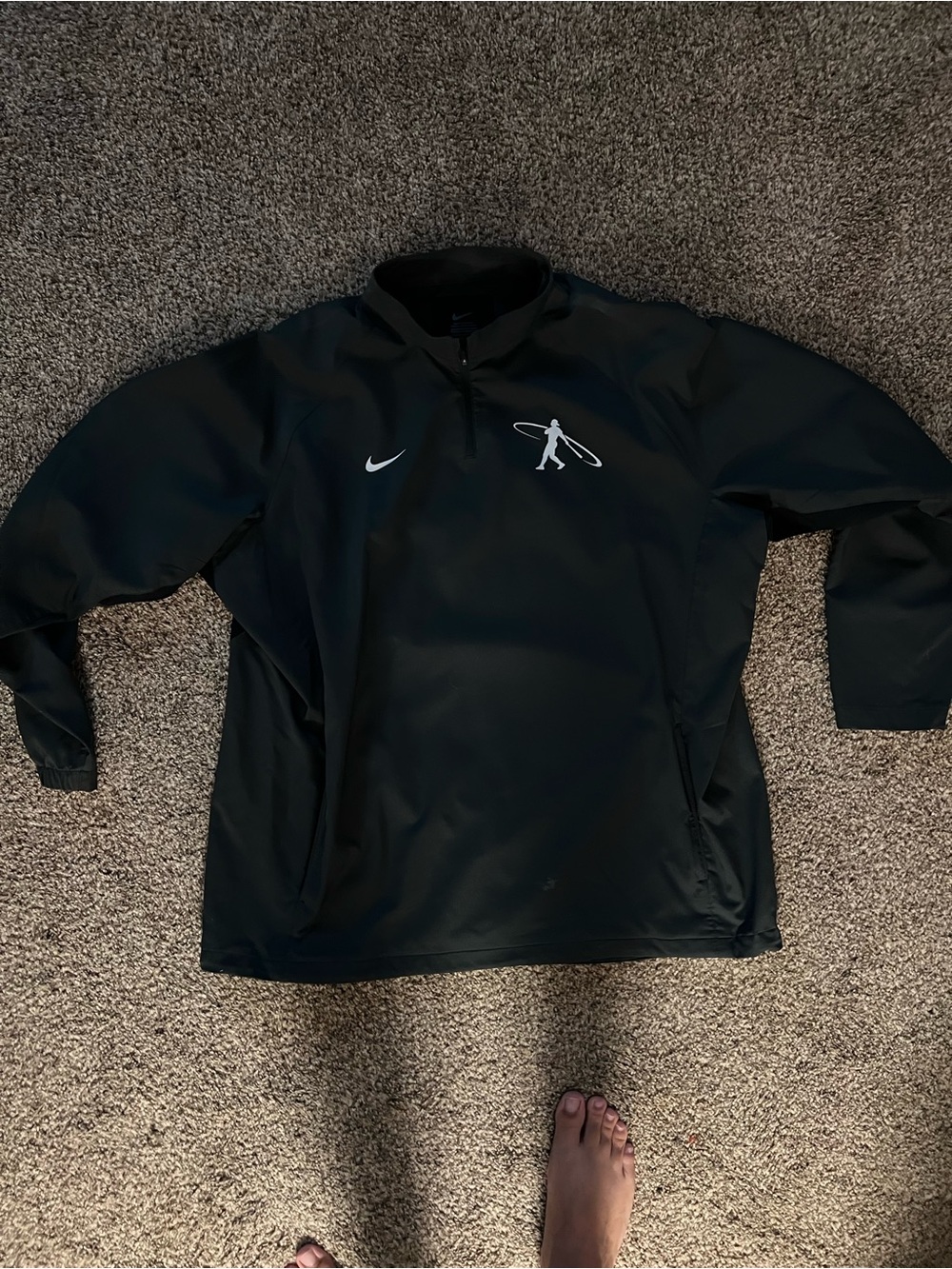 Nike Men’s XXL Black 1/4 Zip Pullover Baseball Batter Logo